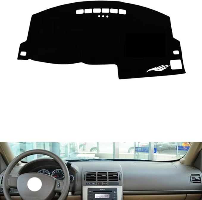 leather dashboard cover Compatible with Buick GL8，dash cover（black）
