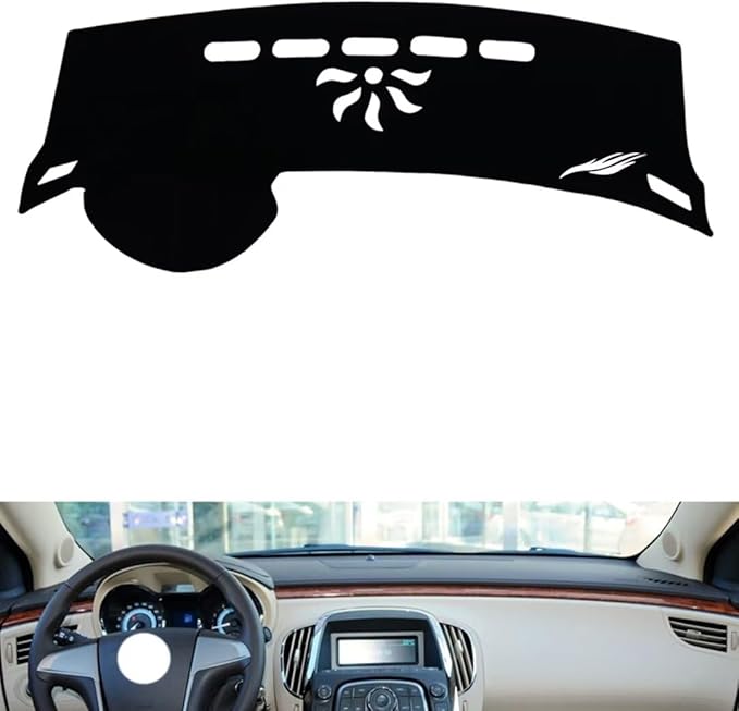 leather dashboard cover Compatible with Buick Lacrosse 2013-2014，dash cover（black）