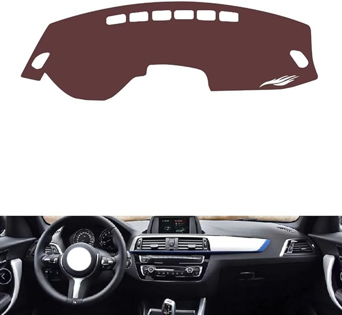 Leather Dashboard Cover Compatible with BMW 1 Series-No Speaker 2018-2020，Dash Cover, Non-Slip Dash Cover, Dash mat Dashboard Cover, Interior Dash Covers