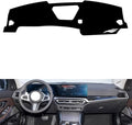 Leather Dashboard Cover Compatible with BMW New 4 Series (NO HUD 23-2024，Dash Cover（Black）