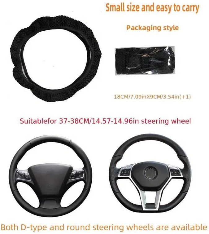 Elastic Stretch Steering Wheel Cover,Warm in Winter and Cool in Summer, Universal 15 inch, Microfiber Breathable Ice Silk, Anti-Slip, Odorless, Easy Carry (Purple)