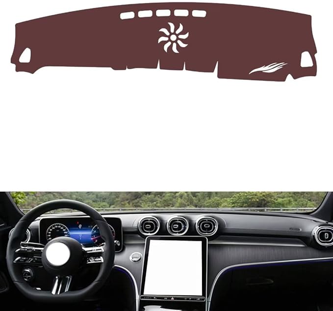 Leather Dashboard Cover Compatible with Mercedes GLC(NO HUD) 2023-2025，Dash Cover, Non-Slip Dash Cover, Dash mat Dashboard Cover, Interior Dash Covers