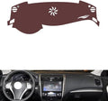 generic leather dashboard cover Compatible with Nissan Teana (Half covered) 2013-2018，dash cover, Non-Slip Dash Cover, Dash mat Dashboard Cover, Interior Dash Covers, brown
