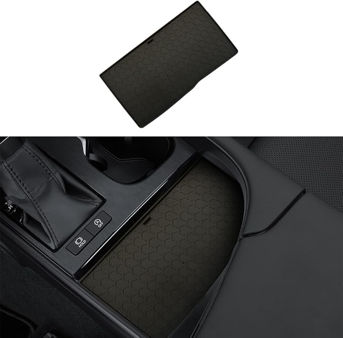 Center Console Mat Wireless Charging Mat Compatible with Lexus ES ES250 ES300h 2022 2023 2024 Car Non Slip Wireless Charger Silicone Cover Pad (Black)