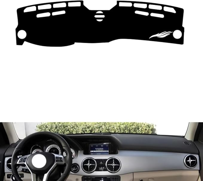 leather dashboard cover Compatible with Mercedes GLK，dash cover（black）