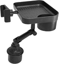 Detachable Car Cup Holder Tray with Food Tray, 360° Rotation - Multi-Purpose, Expandable Organizer and Accessories