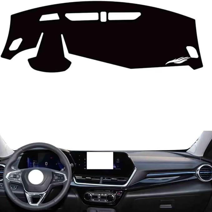 leather dashboard cover Compatible with Chevy SEEKER，dash cover（black）