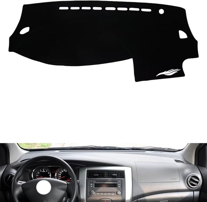 leather dashboard cover Compatible with Nissan Livina，dash cover（black）