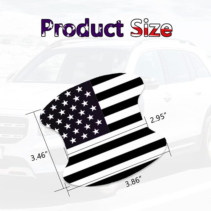 HAOBO 4PCS Car Door Handle Cup Scratch Protectors, Anti-Scratch Vehicle Protective Film, Exterior Accessories Universal for Most Cars