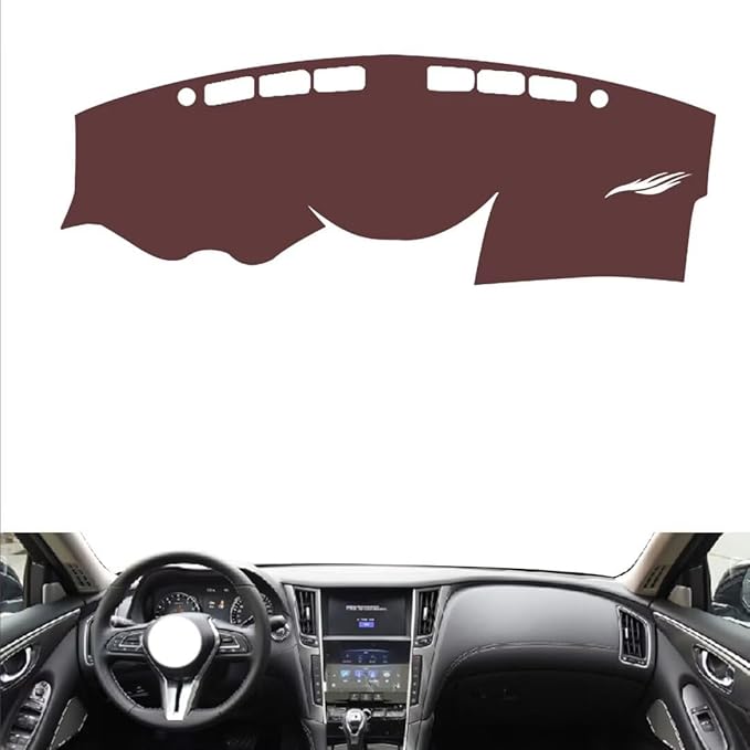 Leather Dashboard Cover Compatible with Infiniti Q50L，Dash Cover, Non-Slip Dash Cover, Dash mat Dashboard Cover, Interior Dash Covers
