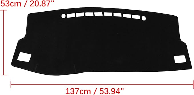 X AUTOHAUX Car Dashboard Cover Nonslip Black Sun Pad for Toyota Corolla 2014-2018
