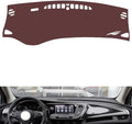 Leather Dashboard Cover Compatible with Buick Envision (Warning Light、no Speakers),Dash Board Cover mat Anti-Slip Sun-Proof and dust-Proof(Brown)