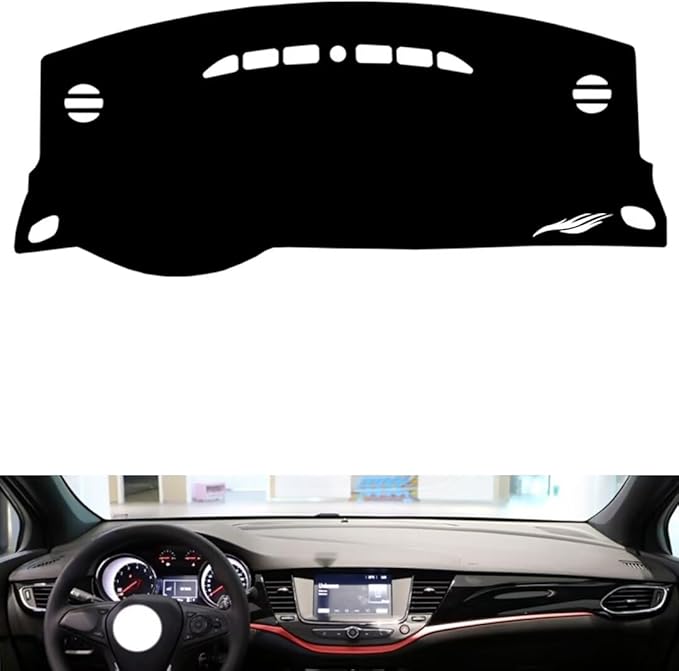 leather dashboard cover Compatible with Buick Verano GS（No warning light），dash cover（black）