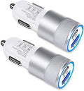 30W USB C Car Charger, [2Pack]3.0 Fast Charge Dual Port USB Type C and 2.4a USB A Cargador Carro Lighter Adapter for iPhone, Tablet, iPad, Samsung Galaxy, LG, Google Pixel GPS, Z Play Droid, Motorola