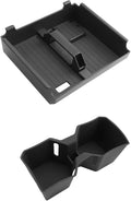 WEIPIN for 2Pcs Center Console Armrest Organizer Tray ABS Materials& Silicone Cup Holder Insert Compatible with 2025-2026 Toyota 4runner - 6th Gen 4Runner