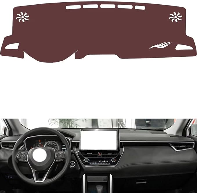 Leather Dashboard Cover Compatible with Toyota Frontlander，Dash Cover, Non-Slip Dash Cover, Dash mat Dashboard Cover, Interior Dash Covers