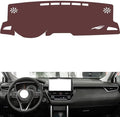 Leather Dashboard Cover Compatible with Toyota Frontlander,Dash Board Cover mat Anti-Slip Sun-Proof and dust-Proof(Brown)