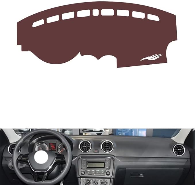 Leather Dashboard Cover Compatible with VW Compatible with Jetta 2013-2019，Dash Cover, Non-Slip Dash Cover, Dash mat Dashboard Cover, Interior Dash Covers
