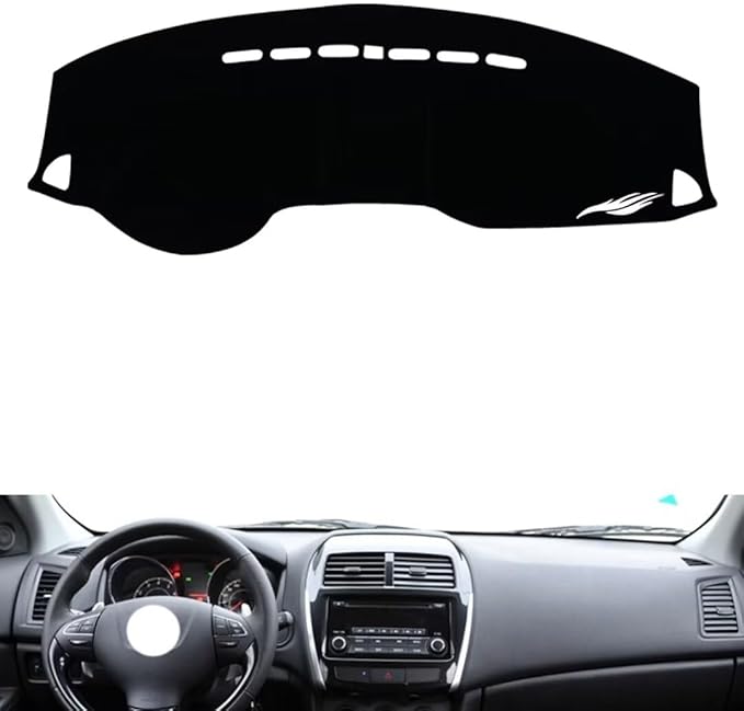 leather dashboard cover Compatible with Peugeot 4008 2012-2013，dash cover（black）
