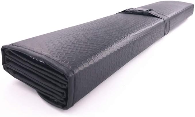 GWUSKDT Car Sun[Shade], Sun Protector,Foldable Front Window Shade-Thicken 5-Layer Bubble for Auto Windshield UV Protection and Heat Reflector 58"x 27.5" (Black)