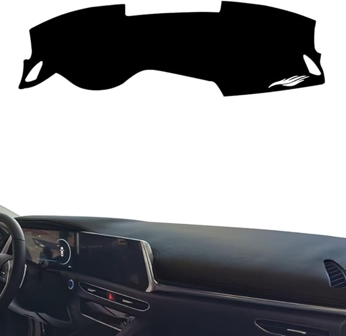 leather dashboard cover Compatible with HyundaiHyundai sonata Ⅹ，dash cover（black）