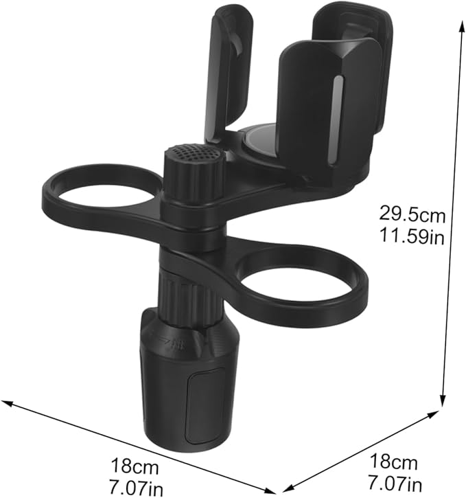 Amosfun Adjustable Car Cup Holder Expander Large Capacity Non Slip Storage Box for Drinks Phones Snacks Versatile Portable Tray Suitable for Multiple Car Models