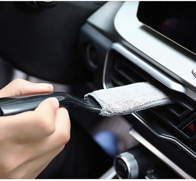 6PCS Car Detailing Brush Set Soft Boars Hair Car Interior Detailing Brushes Car Interior Detailing Kit Car Cleaning Gel Supplies Kit Car Dust Brush Car Accessories for Truck, Ruv, Interior