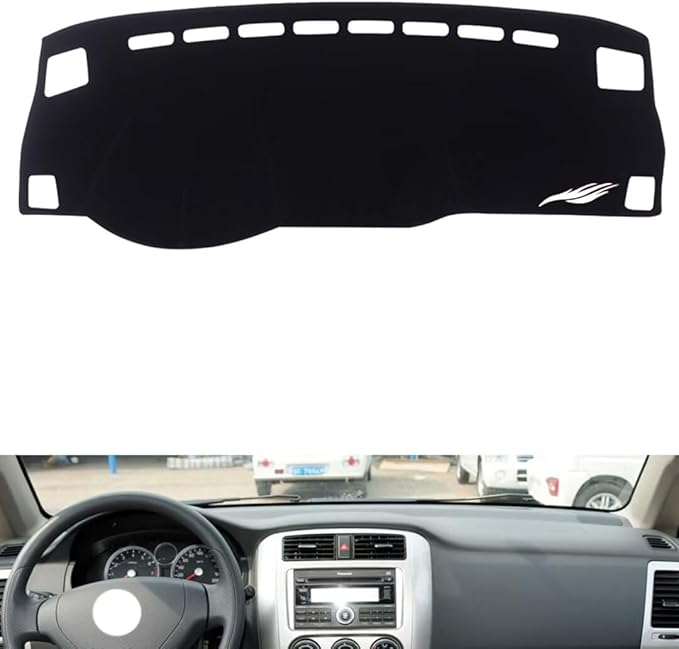 leather dashboard cover Compatible with Suzuki Liana（no clock） 2011-2013，dash cover（black）