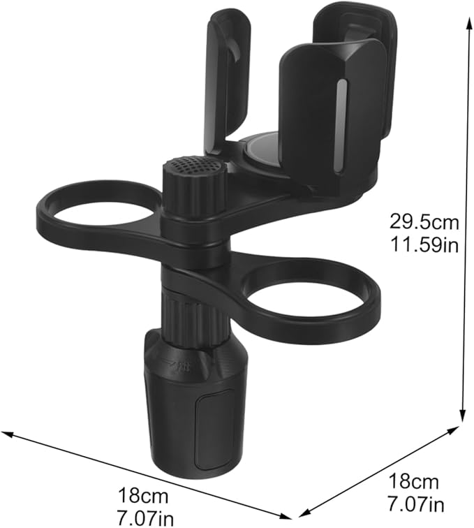 Zerodeko Car Cup Holder Expander Adjustable Base Rotatable Drink Holder for Vehicle Compatible Water Bottles and Coffee Cups Multifunctional Storage Organizer