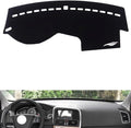leather dashboard cover Compatible with Volvo XC60（No speaker、No warning light） 2011-2017，dash cover（black）