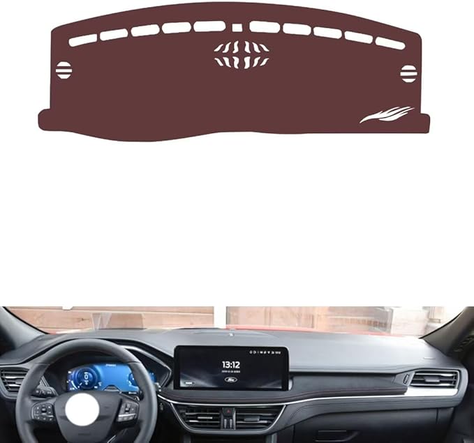 Leather Dashboard Cover Compatible with Ford Escape（NO HUD,Speakers 2020-2025，Dash Cover, Non-Slip Dash Cover, Dash mat Dashboard Cover, Interior Dash Covers