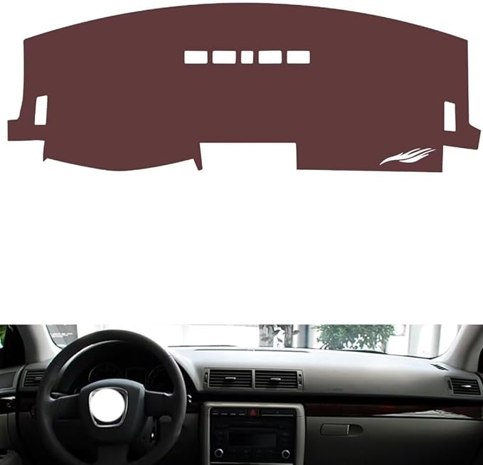 Leather Dashboard Cover Compatible with Audi A4 2004-2008，Dash Cover, Non-Slip Dash Cover, Dash mat Dashboard Cover, Interior Dash Covers