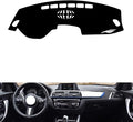 leather dashboard cover Compatible with BMW 1 series-speaker 2018-2020，dash cover（black）