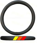 Non-Slip Leather Tri-Color Mountain Steering Wheel Cover Compatible with Toyota Tacoma TRD 4Runner Tundra Highlander Accessories Fit for 14.5-15inch Steering Wheel (Roy)