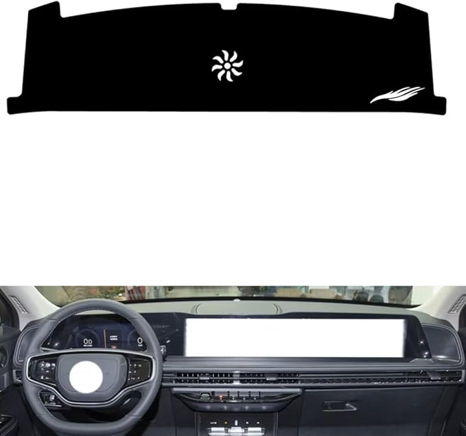 leather dashboard cover Compatible with Lincoln adventurer (NO HUD 2023-2024，dash cover（black）