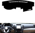 leather dashboard cover Compatible with KIA Sorento (no speaker) 2009-2012，dash cover（black）