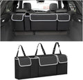 Car Trunk Organizer with Lid for 2023-2026 Honda HRV, Large Waterproof Vehicle Backseat Hanging Storage Bag with Pockets & Adjustable Straps