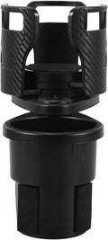 Car Cup Holder Expander 2-in-1 Rotating Drink Holder with Food Tray Multifunctional Attachment for Water Bottles in Vehicles
