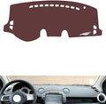 Leather Dashboard Cover Compatible with Mazda 2 2007-2012,Dash Board Cover mat Anti-Slip Sun-Proof and dust-Proof(Brown)