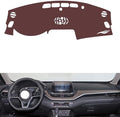 Leather Dashboard Cover Compatible with Nissan Teana（NO HUD、Speaker） 2021-2024,Dash Board Cover mat Anti-Slip Sun-Proof and dust-Proof(Brown)
