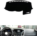 leather dashboard cover Compatible with FORD NEW Focus (no speakers) 2012-2018，dash cover（black）