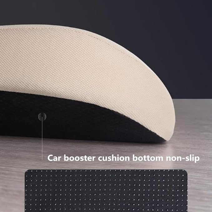 Car Seat Cushion for Driving,Car Booster Seat Cushion for Short Drivers,Portable Driver Seat Cushion to Raise Height 3.5 in,Office Chair Back Support Pillow for Lower Back Pain Relief