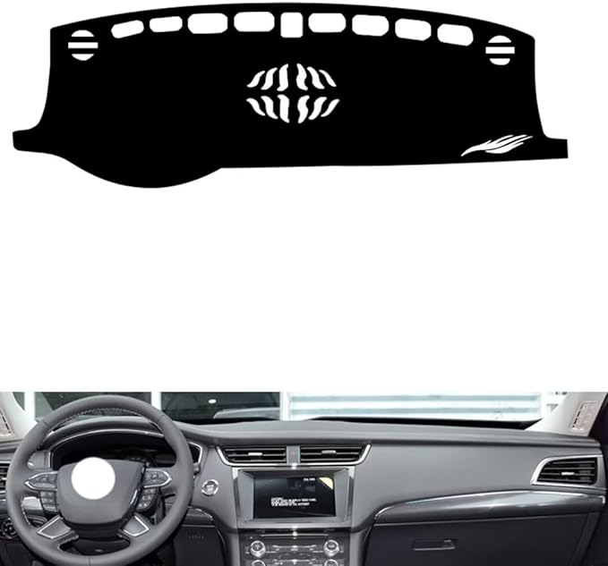 leather dashboard cover Compatible with FORD NEW Taurus （No warning light） 2015-2019，dash cover（black）