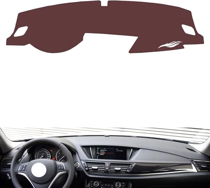 Leather Dashboard Cover Compatible with BMW X1 (No Speaker 2011-2015，Dash Cover, Non-Slip Dash Cover, Dash mat Dashboard Cover, Interior Dash Covers