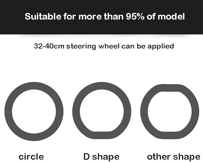 Cool Non-Slip Silicone Steering Wheel Protector - Black Thin Stretchy Car Cover, Universal Fit, Easy to Clean, Silent (Dark Blue)