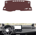 Leather Dashboard Cover Compatible with Toyota Corolla （Horizontal Screen、NO HUD） 2019-2023，Dash Cover, Non-Slip Dash Cover, Dash mat Dashboard Cover, Interior Dash Covers