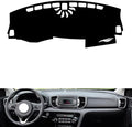 leather dashboard cover Compatible with KIA KX5 2016-2017，dash cover（black）