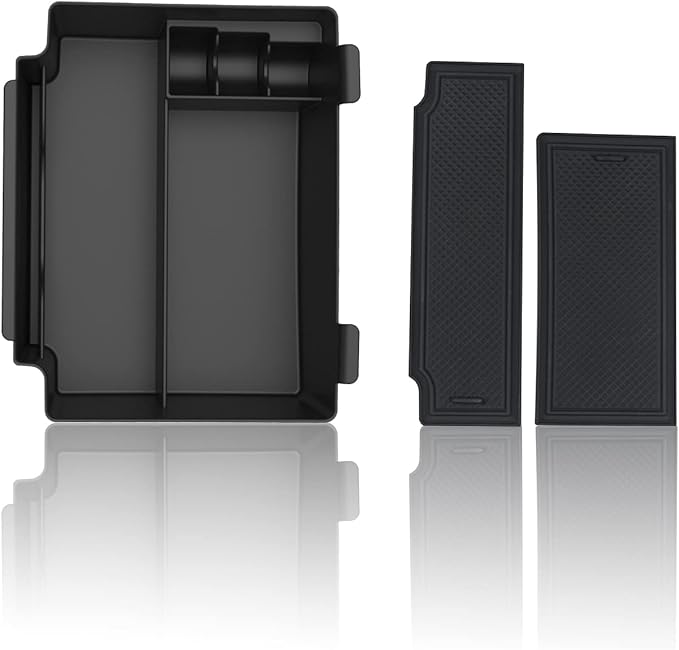 SKTU for 2022-2024 Acura RDX Center Console Organizer 2023-2024 RDX TC1/2 Insert ABS Black Materials Tray Armrest 2023 2024 RDX Accessories Console Tray with Coin Holder