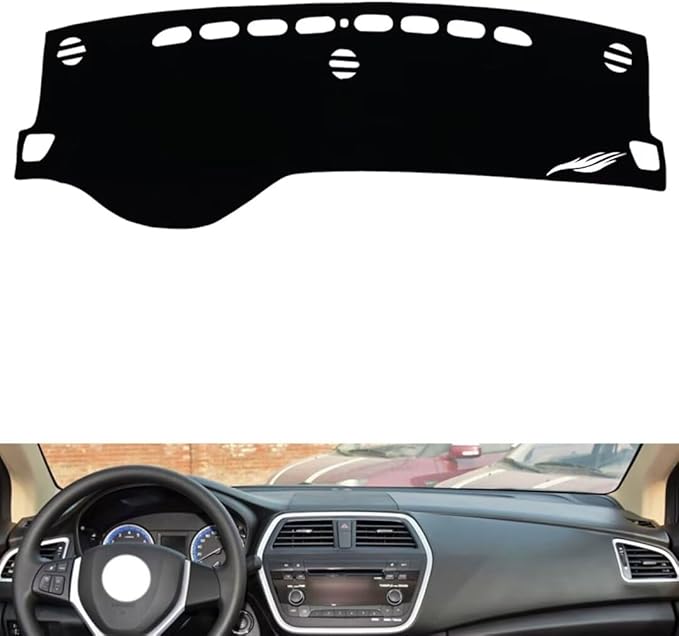 leather dashboard cover Compatible with Suzuki scross，dash cover（black）