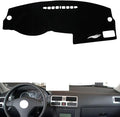 Leather Dashboard Cover Compatible with VW Golf 4 2005-2008，Dash Cover（Black）